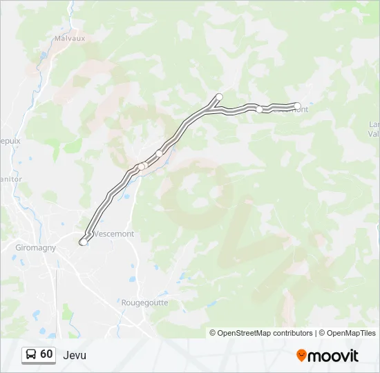 60 Bus Line Map