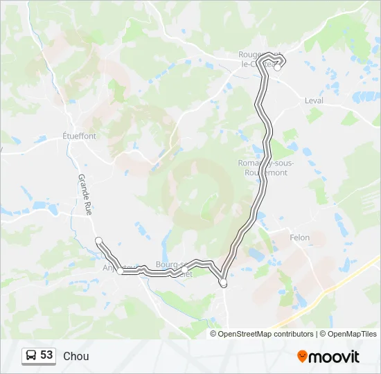 53 Bus Line Map