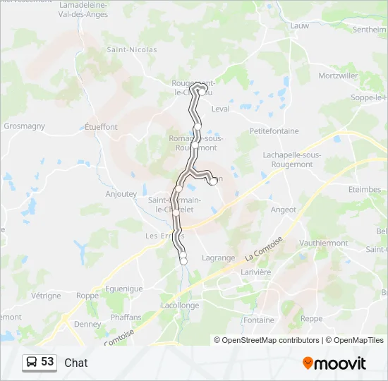 53 Bus Line Map
