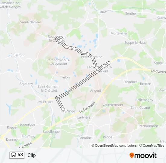 53 Bus Line Map