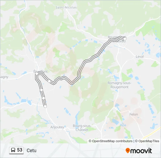 53 Bus Line Map