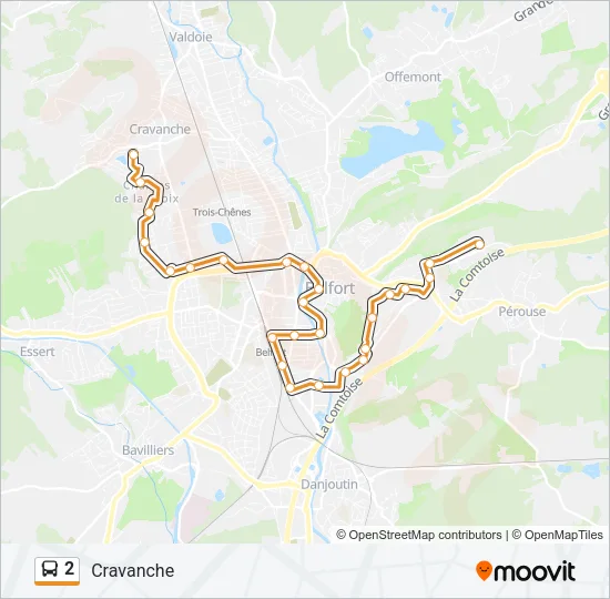 2 Bus Line Map