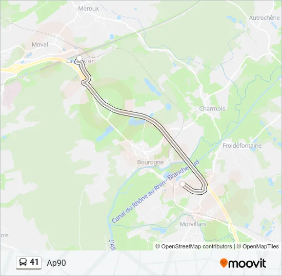 41 Bus Line Map