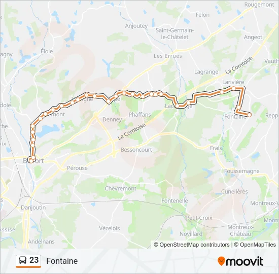 23 Bus Line Map