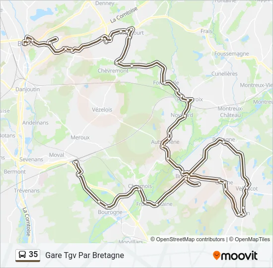 35 Bus Line Map