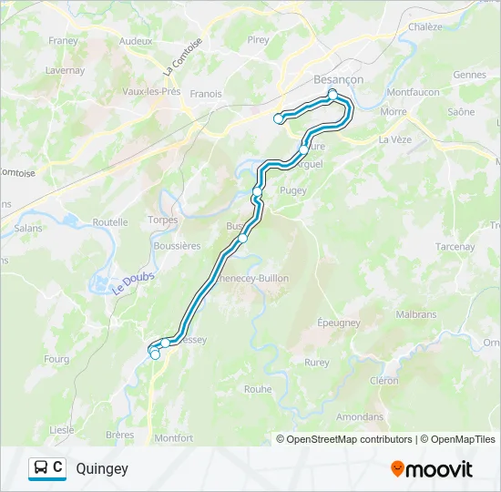 C Bus Line Map