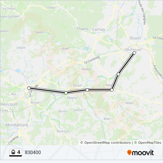 Mapa Del Tren 4 4 Route: Schedules, Stops & Maps - 830400 (Updated)