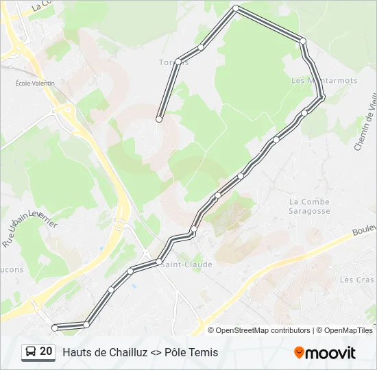 20 Bus Line Map