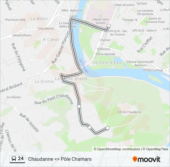 24 Bus Line Map