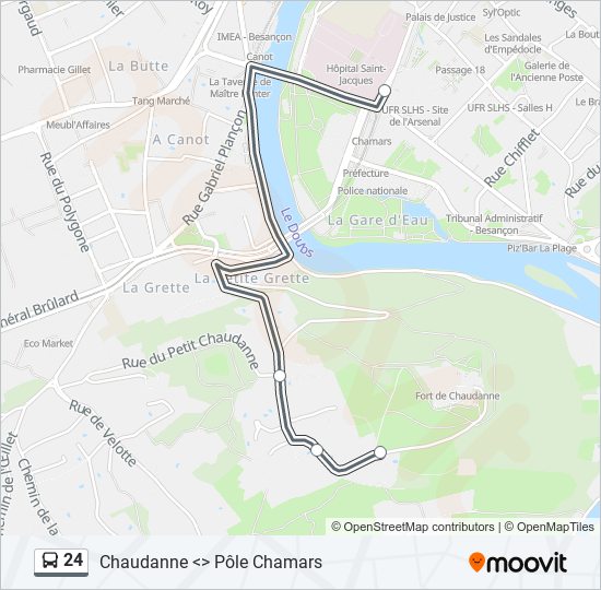 24 bus Line Map