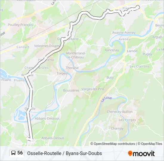 56 Bus Line Map