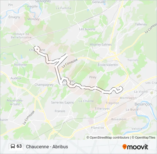 63 Bus Line Map