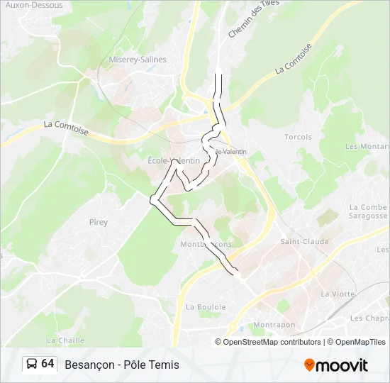 64 Bus Line Map