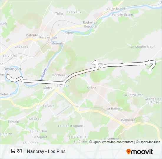81 Bus Line Map