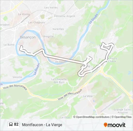 82 Bus Line Map