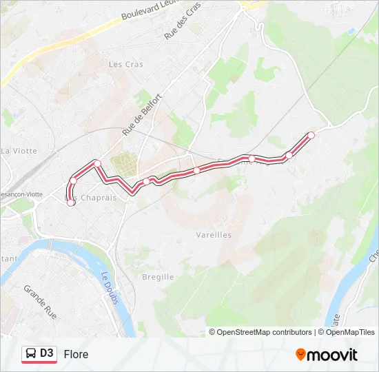 D3 Bus Line Map