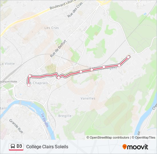 D3 bus Line Map