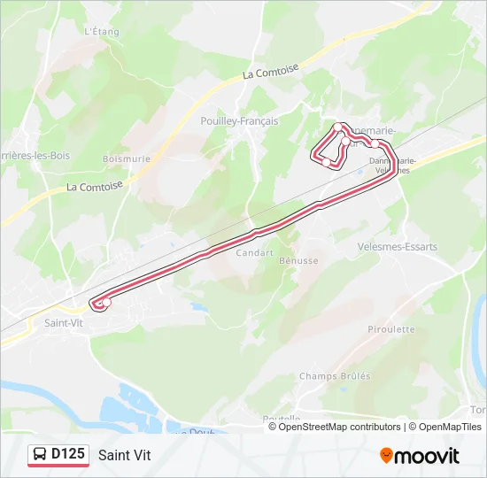 D125 Bus Line Map