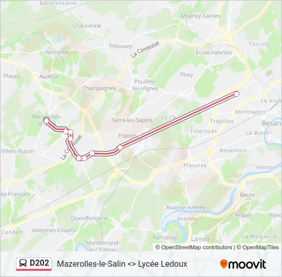 D202 Bus Line Map