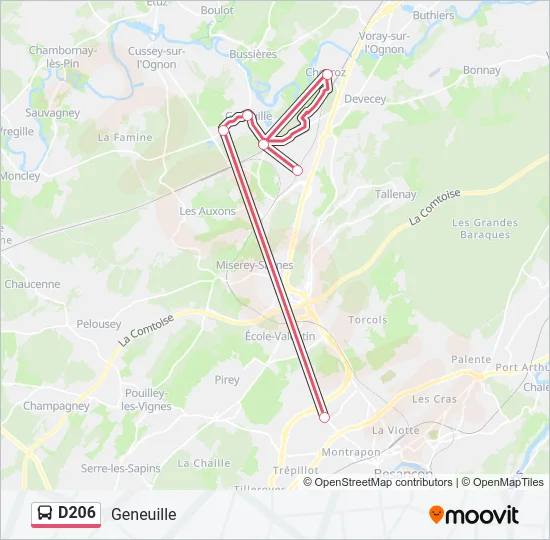D206 Bus Line Map