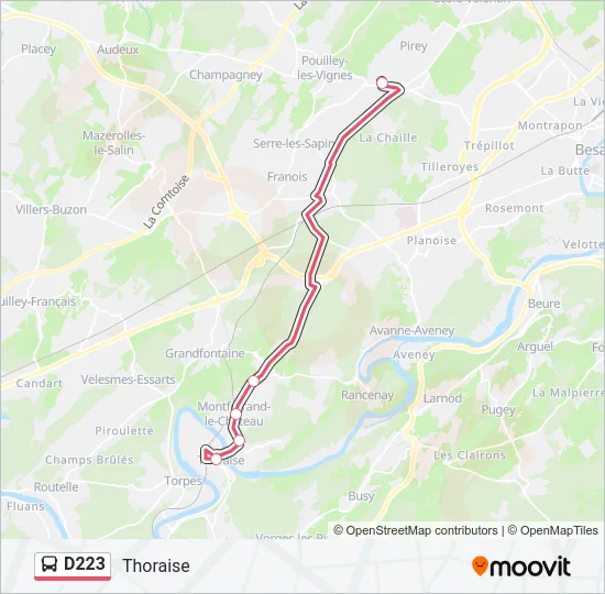 D223 Bus Line Map