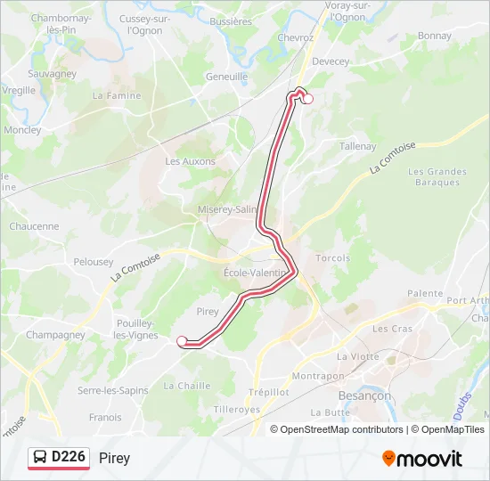 D226 Bus Line Map