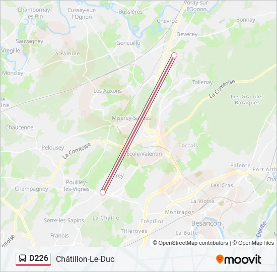 D226 Bus Line Map