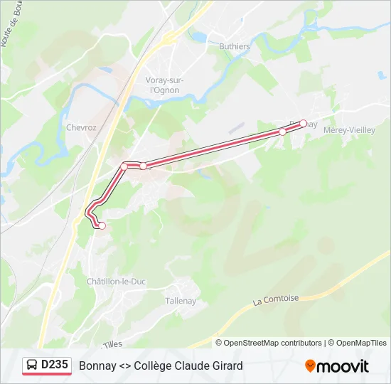D235 Bus Line Map