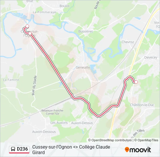D236 Bus Line Map