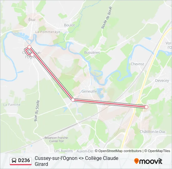 D236 Bus Line Map