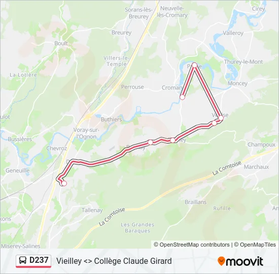 D237 Bus Line Map