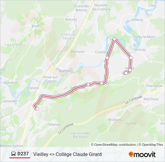 D237 Bus Line Map
