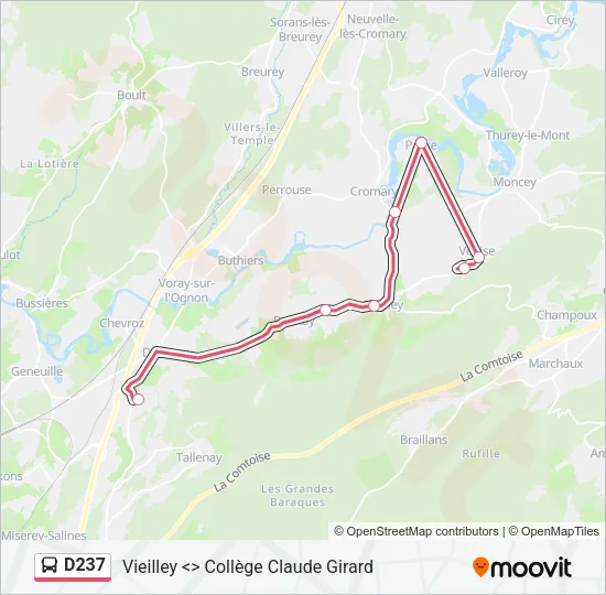 D237 Bus Line Map