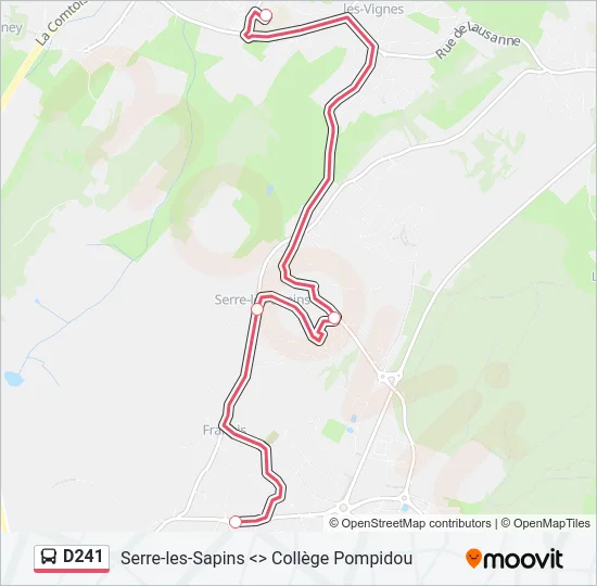 D241 Bus Line Map