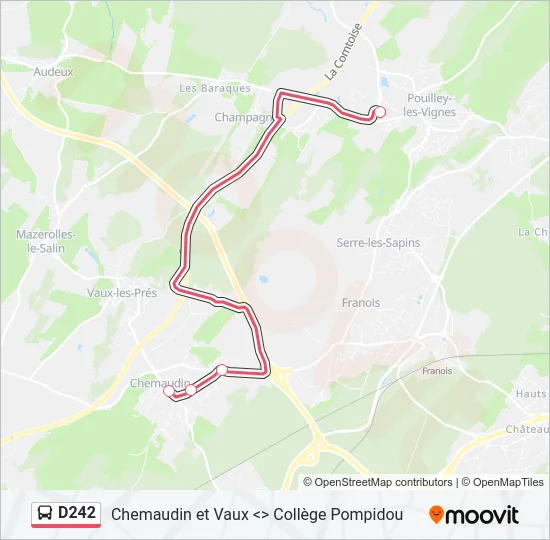 D242 Bus Line Map