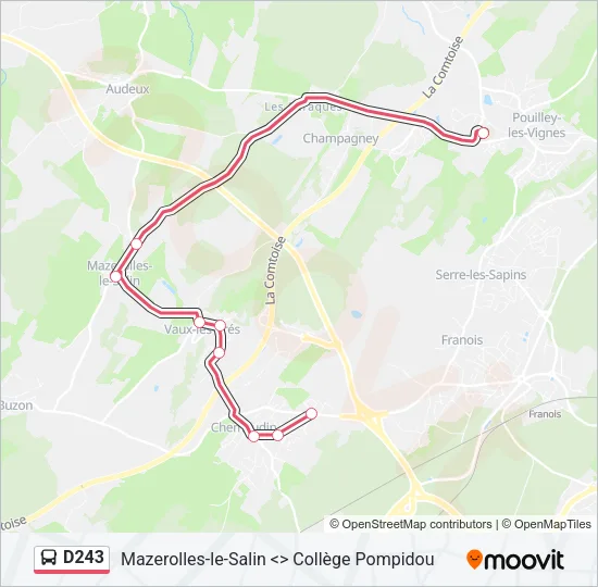 D243 Bus Line Map
