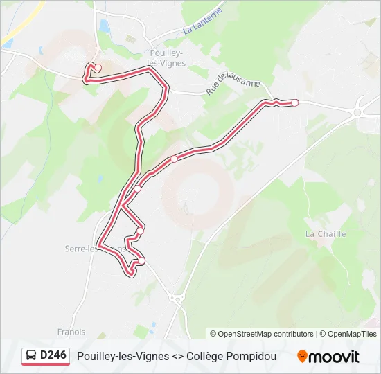 D246 Bus Line Map