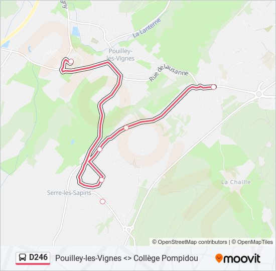 D246 bus Line Map