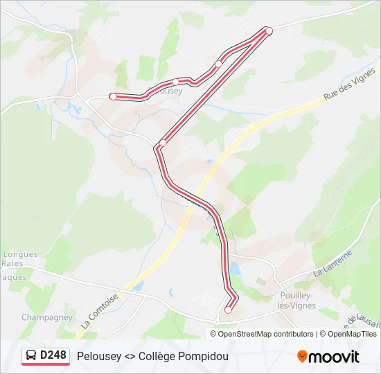D248 Bus Line Map