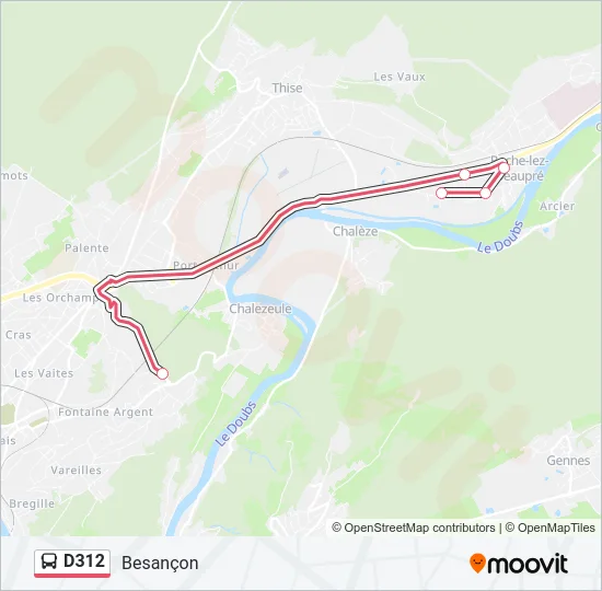 D312 Bus Line Map