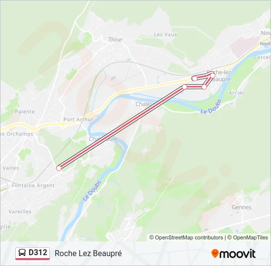 D312 Bus Line Map