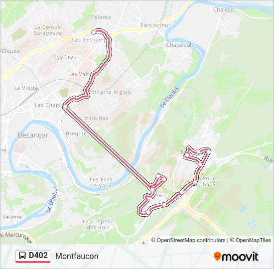 D402 Bus Line Map