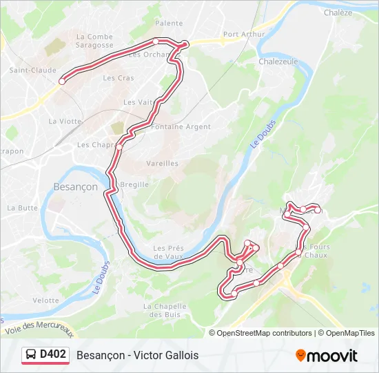D402 Bus Line Map