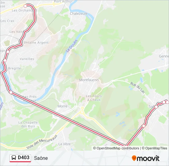 D403 Bus Line Map