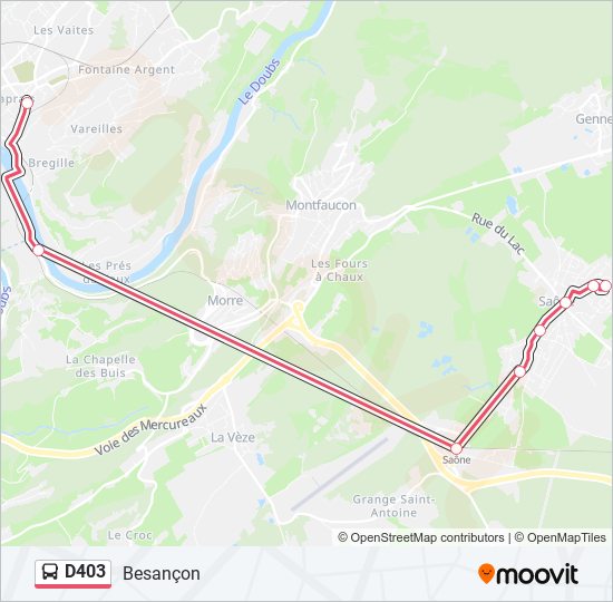 D403 bus Line Map