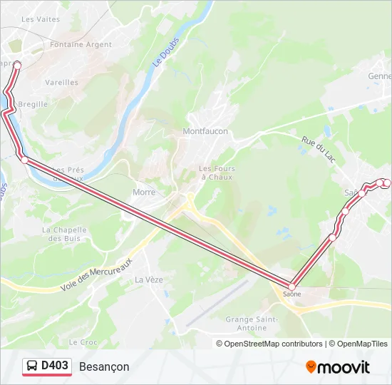 D403 Bus Line Map