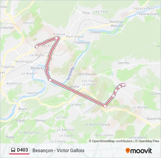 D403 Bus Line Map