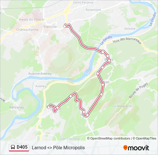 D405 Bus Line Map