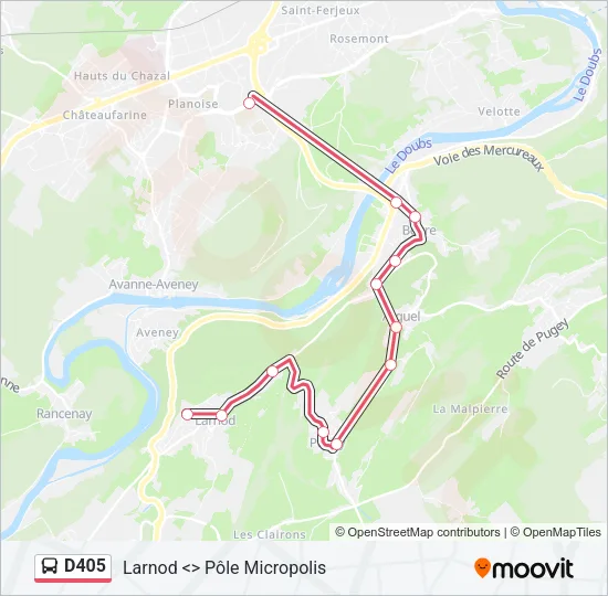 D405 Bus Line Map