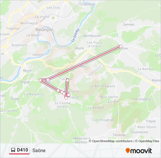 D410 Bus Line Map